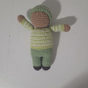 Pebble Pixie Rattle Green Plush Toy